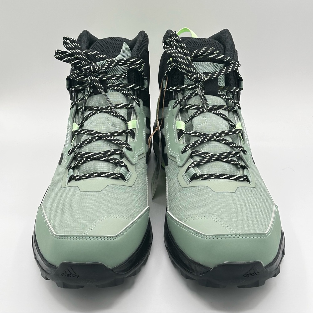 Men’s Adidas IE2581 Terrex Ax4 Mid Gore-Tex Silver Green Hiking Shoes Size 11 - Picture 2 of 11
